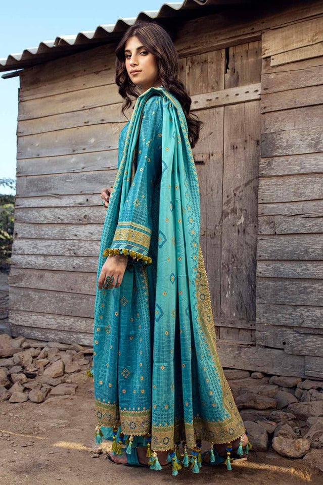Gul Ahmed Chunri Embroidered Lawn Unstitched 3Pc Suit CL-42042A