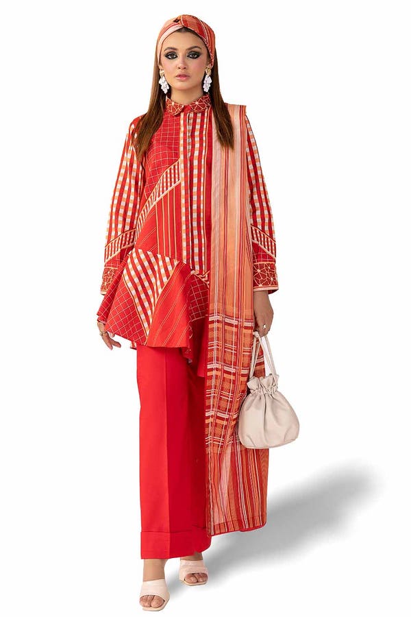 Gul Ahmed Printed Lawn Unstitched 3Pc Suit CL-42147