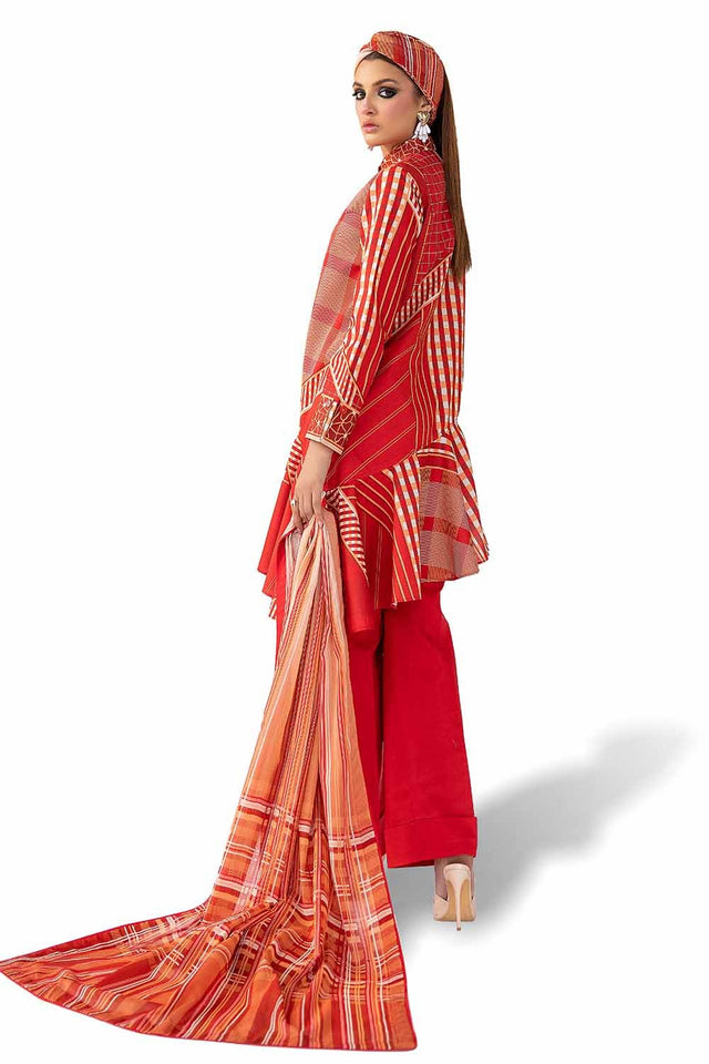 Gul Ahmed Printed Lawn Unstitched 3Pc Suit CL-42147