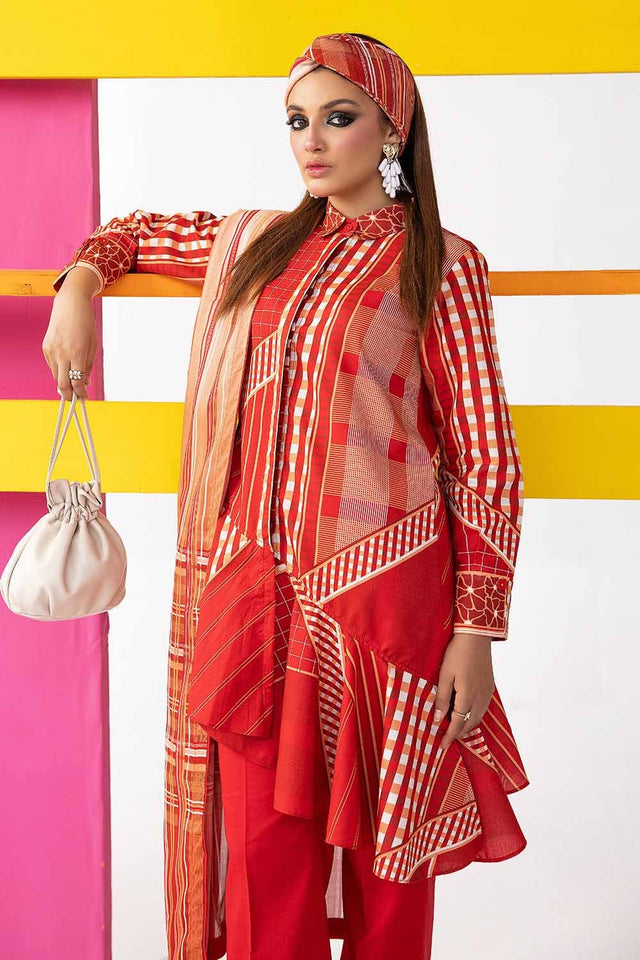 Gul Ahmed Printed Lawn Unstitched 3Pc Suit CL-42147
