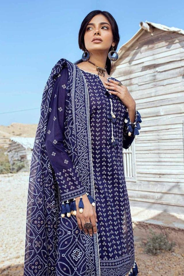 Gul Ahmed Chunri Embroidered Lawn Unstitched 3Pc Suit CL-42017A
