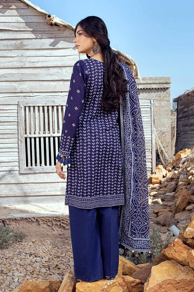Gul Ahmed Chunri Embroidered Lawn Unstitched 3Pc Suit CL-42017A