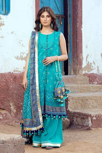 Gul Ahmed 3 Piece Gold Printed Lawn Unstitched Suit CL-42013 A