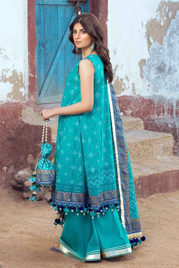 Gul Ahmed 3 Piece Gold Printed Lawn Unstitched Suit CL-42013 A