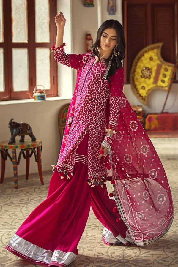 Gul Ahmed 3 Piece Lacquer Printed Lawn Unstitched Suit CL-42008 B