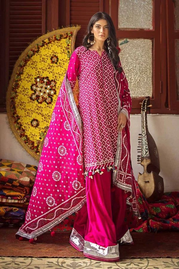 Gul Ahmed 3 Piece Lacquer Printed Lawn Unstitched Suit CL-42008 B