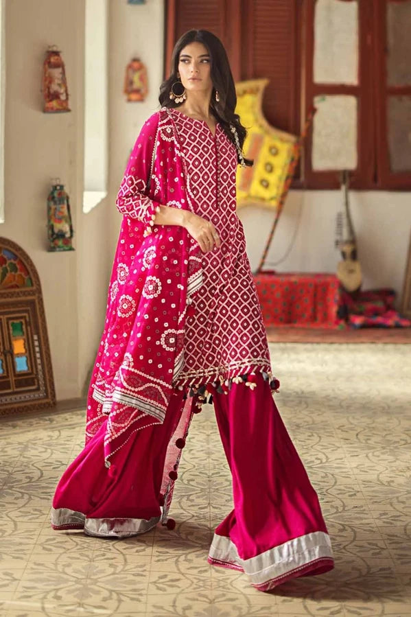 Gul Ahmed 3 Piece Lacquer Printed Lawn Unstitched Suit CL-42008 B