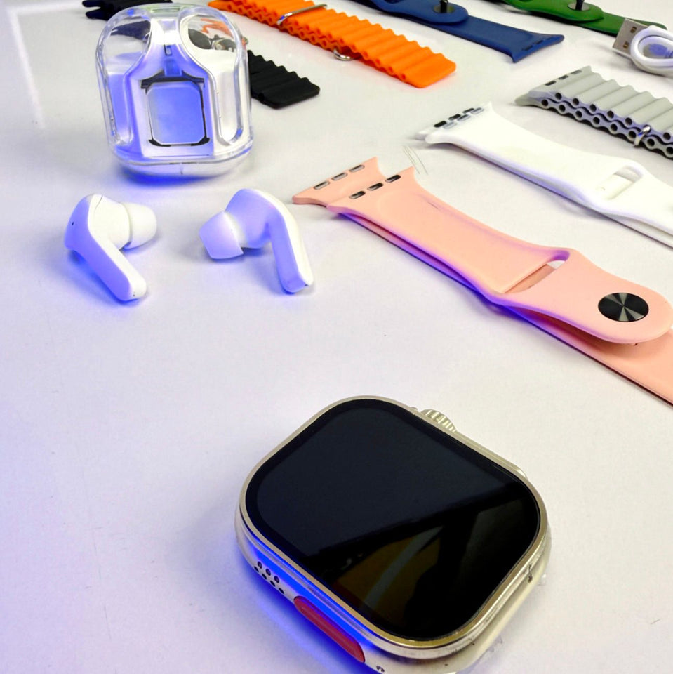 S300 CROWN ULTRA2 Wireless Charging SMART WATCH WITH AIRPODS 7+1+1