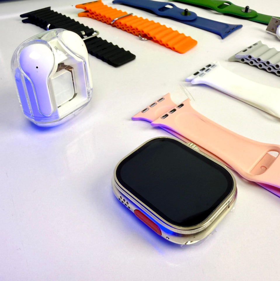 S300 CROWN ULTRA2 Wireless Charging SMART WATCH WITH AIRPODS 7+1+1