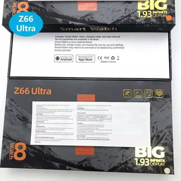 Z66 Ultra Series 8 Smart Watch Ultra Big 1.93 Inch Screen Smartwatch