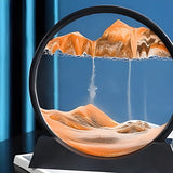 3d Moving Sand Art Picture Glass Deep Sea Sandscape In Motion Display Flowing Sand Frame Relax Crafts Christmas Decor Gifts New(random Colors)