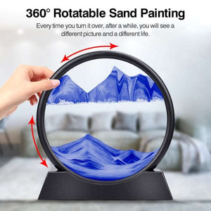 3d Moving Sand Art Picture Glass Deep Sea Sandscape In Motion Display Flowing Sand Frame Relax Crafts Christmas Decor Gifts New(random Colors)