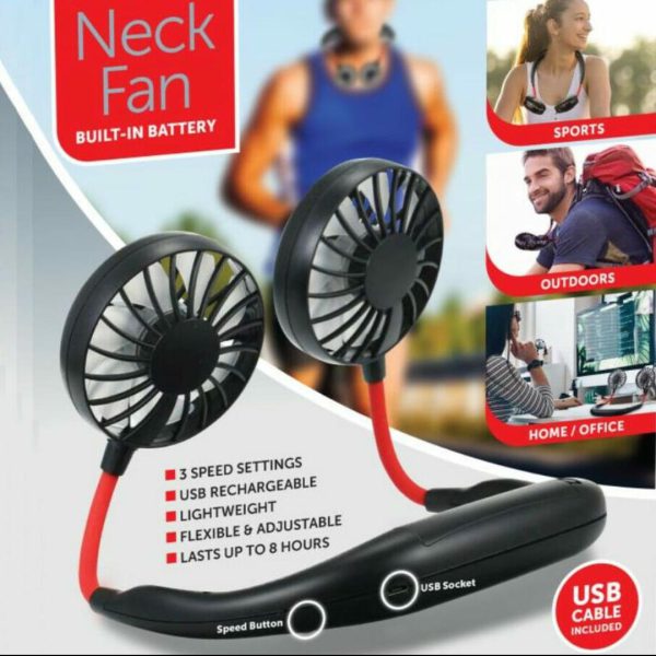 Neck Fan Adjustment Hands-free Hanging Rechargeable Mini