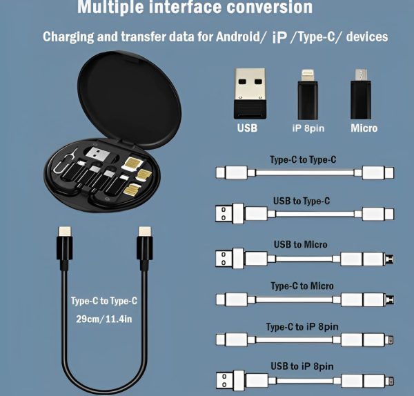 ( 5 In 1 ) Data Cable Set All Solutions In One | Data Cable Set 60w