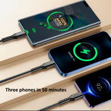 3 In 1 Usb Fast Charging Cable – Lightning, Micro Usb & Type-C