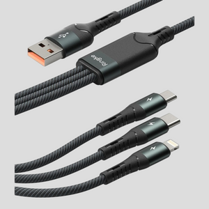 3 In 1 Usb Fast Charging Cable – Lightning, Micro Usb & Type-C