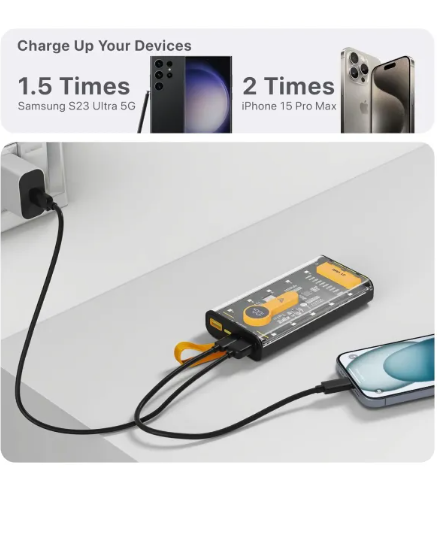 20,000 Mah Power Bank.(66w Transparent High Capacity Pd20w)