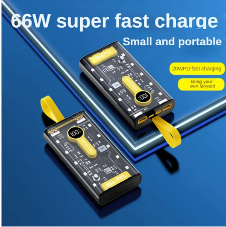 20,000 Mah Power Bank.(66w Transparent High Capacity Pd20w)