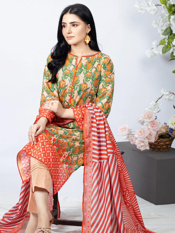 Gul Ahmed Regalia Printed Lawn Unstitched 3Pc Suit RGF-32034