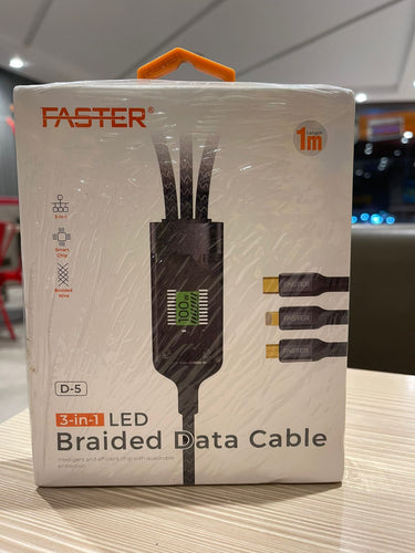 100W Super Fast Charging Cable 3 in 1 Braided Data Cable